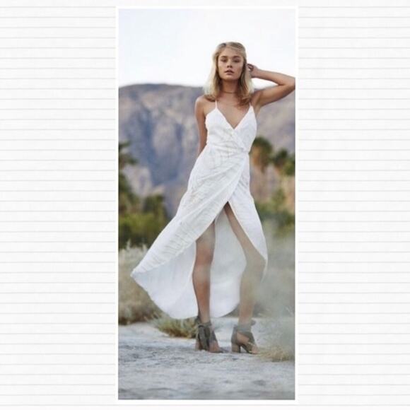 LOVER + FRIENDS White Wrap Tie Maxi Dress - Picture 2 of 13